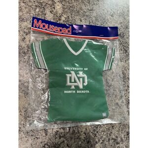 Brand New University Of North Dakota Green/White Jersey Shape Mousepad Non-Slip
